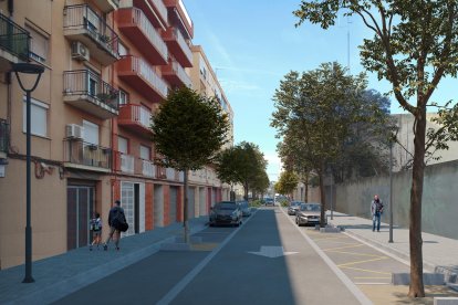 Render de la reforma del carrer del Doctor Ferran.