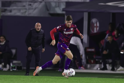 Estanis Pedrola en la semifinal de Coppa Itàlia contra l'Empoli.