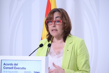 La portaveu del Govern, Sílvia Paneque, durant la roda de premsa després de la reunió del Consell Executiu.