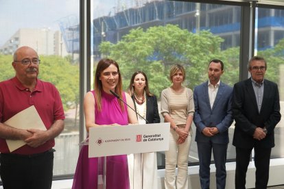 Roda de premsa de presentació de la sessió de retorn del procés d'escolta activa sobre la transformació del Carrilet