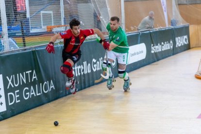 El jugador del Reus Deportiu, Martí Casas, durant un dels partits contra el Liceo en aquest play-off de l’OK Lliga.