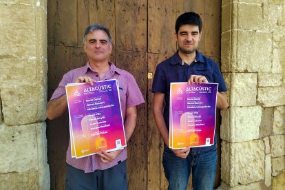 D'esquerra a dreta, Kike Colmenar i Jordi Molinera en la presentació de la 12a edició de l'Altacústic 2025.