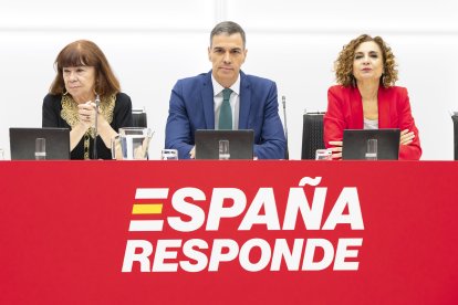 El president del govern espanyol i secretari general del PSOE, Pedro Sánchez, presideix aquest dilluns la reunió de la Comissió Executiva Federal a la seu Ferraz.