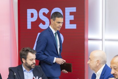 El president del govern espanyol i secretari general del PSOE, Pedro Sánchez, presideix aquest dilluns la reunió de la Comissió Executiva Federal a la seu Ferraz.
