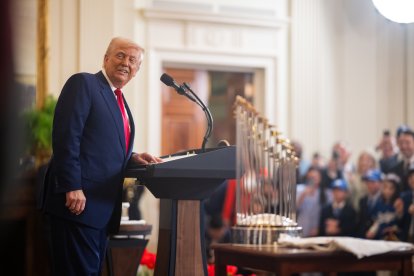 El president dels EUA, Donalt Trump, en un acte a la Casa Blanca