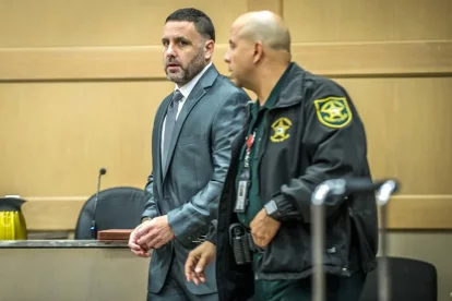 Pablo Ibar llega al tribunal en su último juicio en 2018.