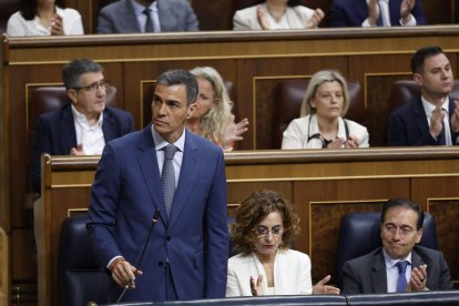 El president del govern espanyol, Pedro Sánchez, aquest dimecres al Congrés.