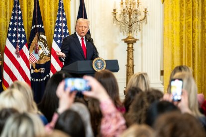 El president dels EUA, Donald Trump, en la celebració del Mes de la Història de les Dones.