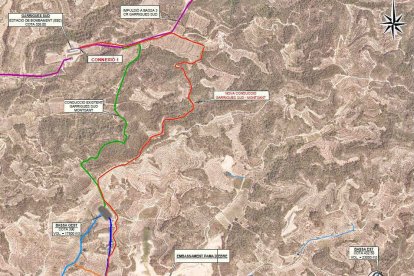 Imatge del projecte de connexió del Garrigues Sud amb els regants del Montsant