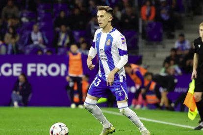 El vendrellenc Kenneth Soler en el seu debut a Segona Divisió amb l'Espanyol.