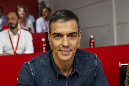 Pedro Sánchez, durant la reunió del comitè federal del PSOE
