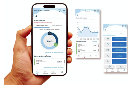 Imatge de la nova app d'Aigües d'Altafulla.