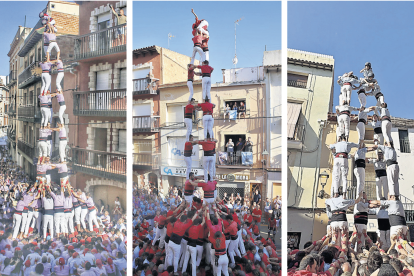 3de9f de la Jove de Tarragona i la Joves de Valls i 5de7 dels Nois de la Torre a la diada del Quadre.