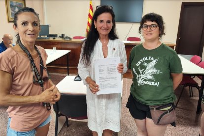 L'alcaldessa de Cornudella de Montsant, Meritxell Cardona, després del ple municipal.