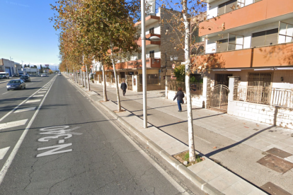 Imagen del punto afectado por un escape de gas en la carretera de Valencia de Tarragona