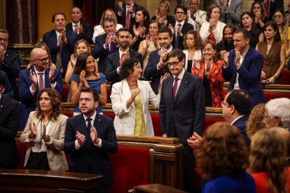 Salvador Illa després de ser investit com a nou president de la Generalitat
