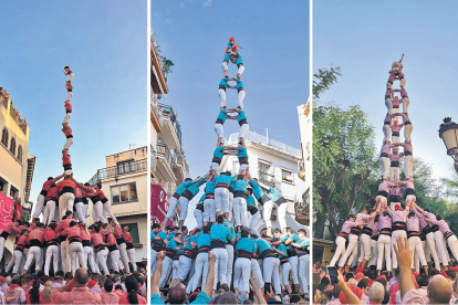 de8fm de la Colla Vella a Vilallonga i 2de9fm dels Verds a Sitges, estrenes de la temporada, i 3de9f de la Jove de Tarragona a Constantí
