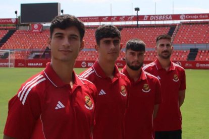 Imatge dels quatre capitans del Nàstic.