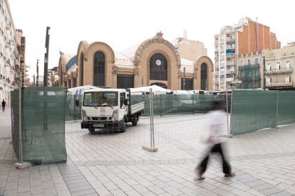 Comencen els primers treballs de la pèrgola de la plaça Corsini de Tarragona