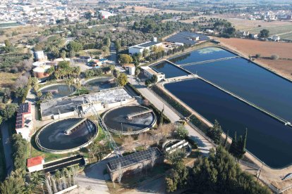 Fotografia aèria d’arxiu de l’Estació Depuradora d’Aigües Residuals de Reus.