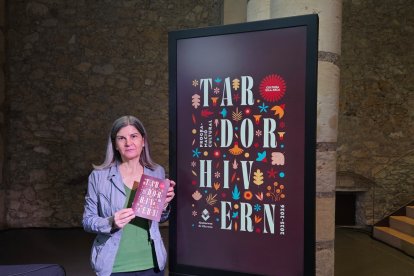Manuela Moya, regidora de Cultura, en l’acte de presentació de la nova programació al Celler.
