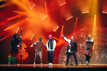 El grup ucraïnès Kalush Orchestra, guanyador del festival d'Eurovisió 2022.