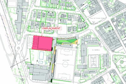 L’espai ocuparà també part de les pistes de tennis paral·leles al nou poliesportiu.