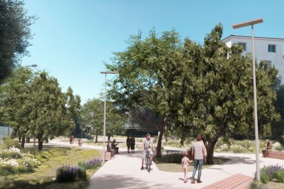 El projecte planteja un recorregut únic tant per a ciclistes i vianants, integrat en la trama urbana i que esdevindrà refugi climàtic i espai de lleure.