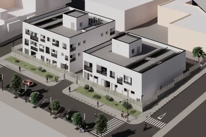 Render de la futura caserna de la Guàrdia Civil a Amposta.