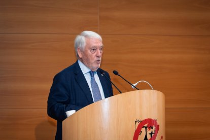 Josep Poblet, durant la seva intervenció d’ahir.