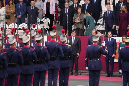 El president de la Generalitat, Salvador Illa, a la desfilada militar del 12 d'octubre, a Madrid