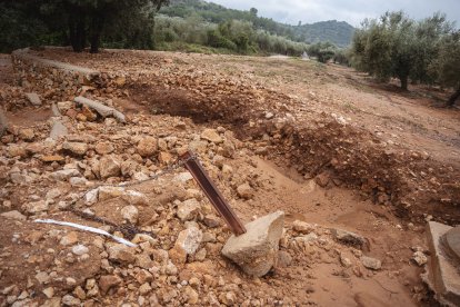 Efectes dels aiguats en una finca de Freginals