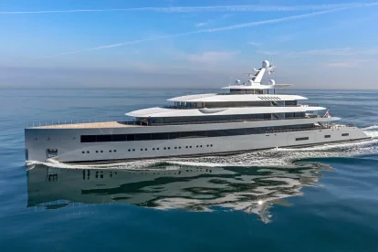 Imagen del yate Moonrise, el barco ha atracado en Tarragona.