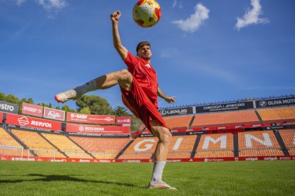 Álex Jiménez al Nou Estadi.