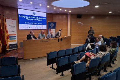 Imatge de l’acte inaugural del I Congrés dels Drets dels Animals, a la seu de l’Il·lustre Col·legi de l’Advocacia de Tarragona.
