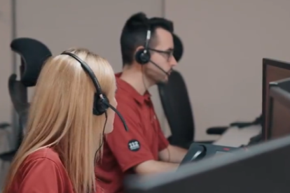 Fotografia d’arxiu de treballadors del servei d’atenció i gestió de trucades d’emergències 112.