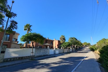 Imatge de llumeneres ja renovades al carrer Franqueses del Codony de Sant Ramon.