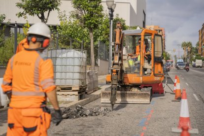 Imatge d'arxiu de les obres de renovació de l'avinguda Andorra.