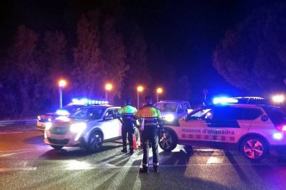 Imatge del control a l'N-340 a Vila-seca dels Mossos d'Esquadra.