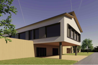 Render de l’edifici extret del projecte del pla especial urbanístic.