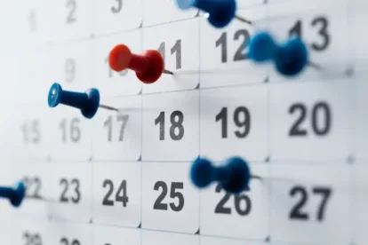 Imatge d’arxiu d’un calendari.