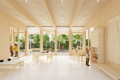 Imatge virtual del projecte de l'escola bressol municipal L'Ametller.