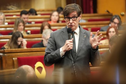 El cap del Govern, Salvador Illa, al ple.