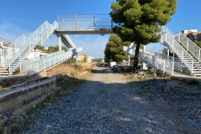 Imatge d’un dels trams on van enretirar-se les vies, ara fa dos anys