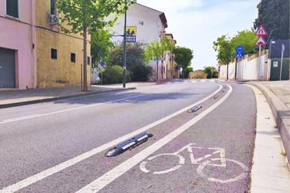 Part del tram de Marquès de Tamarit en el qual es duran a terme treballs de millora.