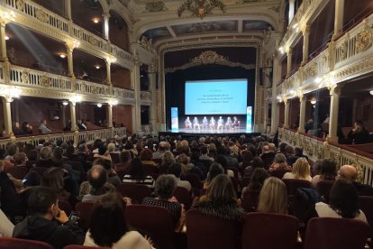 Fotografia de l'acte de celebració del 20è aniversari de l'IISPV al Teatre Bartrina.