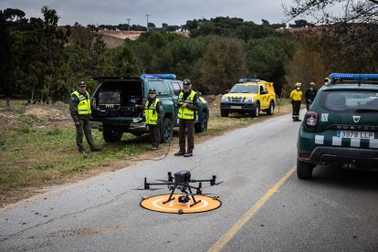 Agents Rurals volen un dron a la zona afectada per la pesta porcina africana