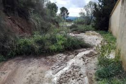 Imatge de l’estat del camí del Canar, on s’aplicaran millores amb un nou traçat.
