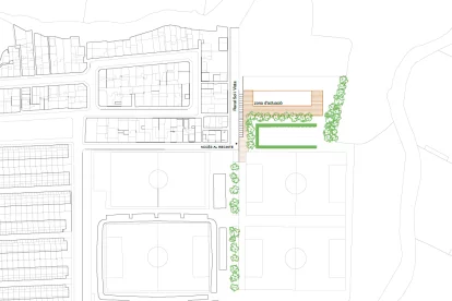 Plànol de la zona on se situarà la nau.