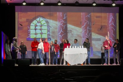 Una imatge de l’assaig dels Pastorets de Torredembarra del passat dilluns.